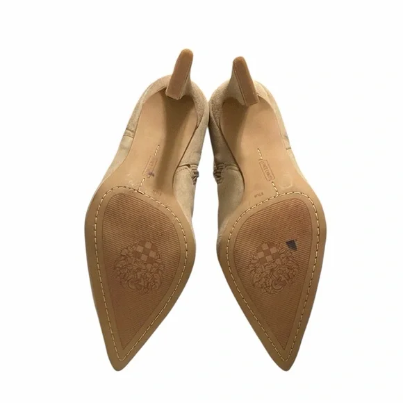 Vince Camuto Tressara Tan Heeled Boots Size 8.5 - Picture 11 of 14